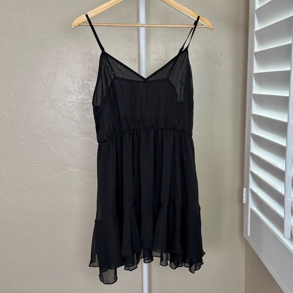 Commense Black Ruffled Layered Mini Dress - Picture 7 of 14